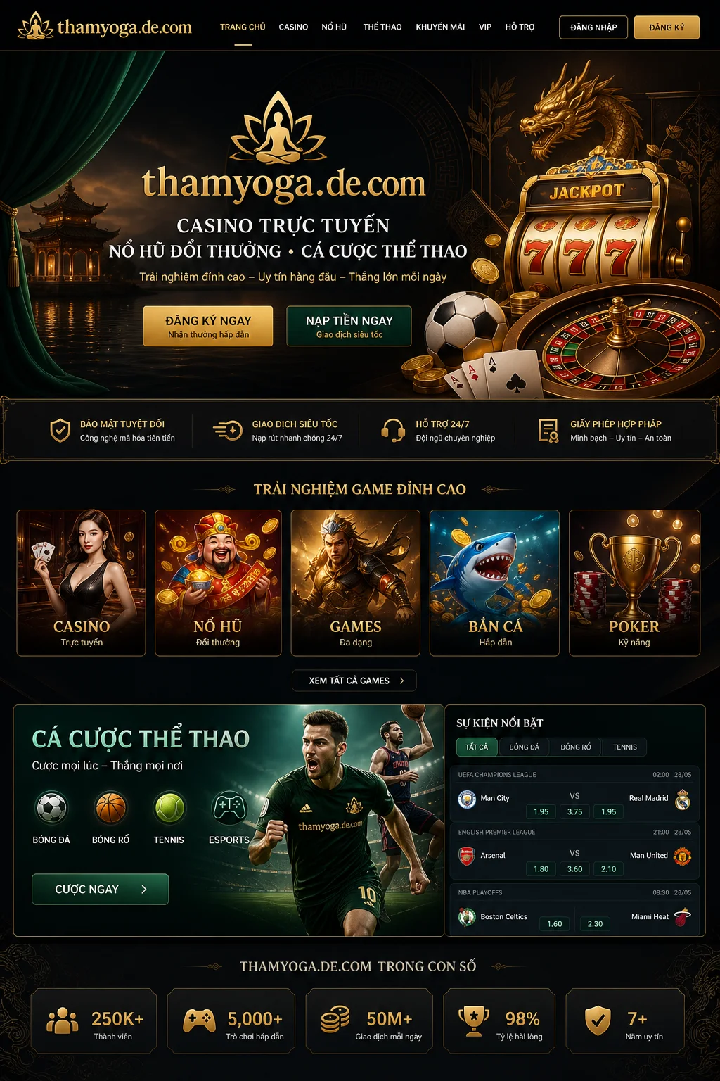 Slots và game quay thưởng tại thamyoga.de.com